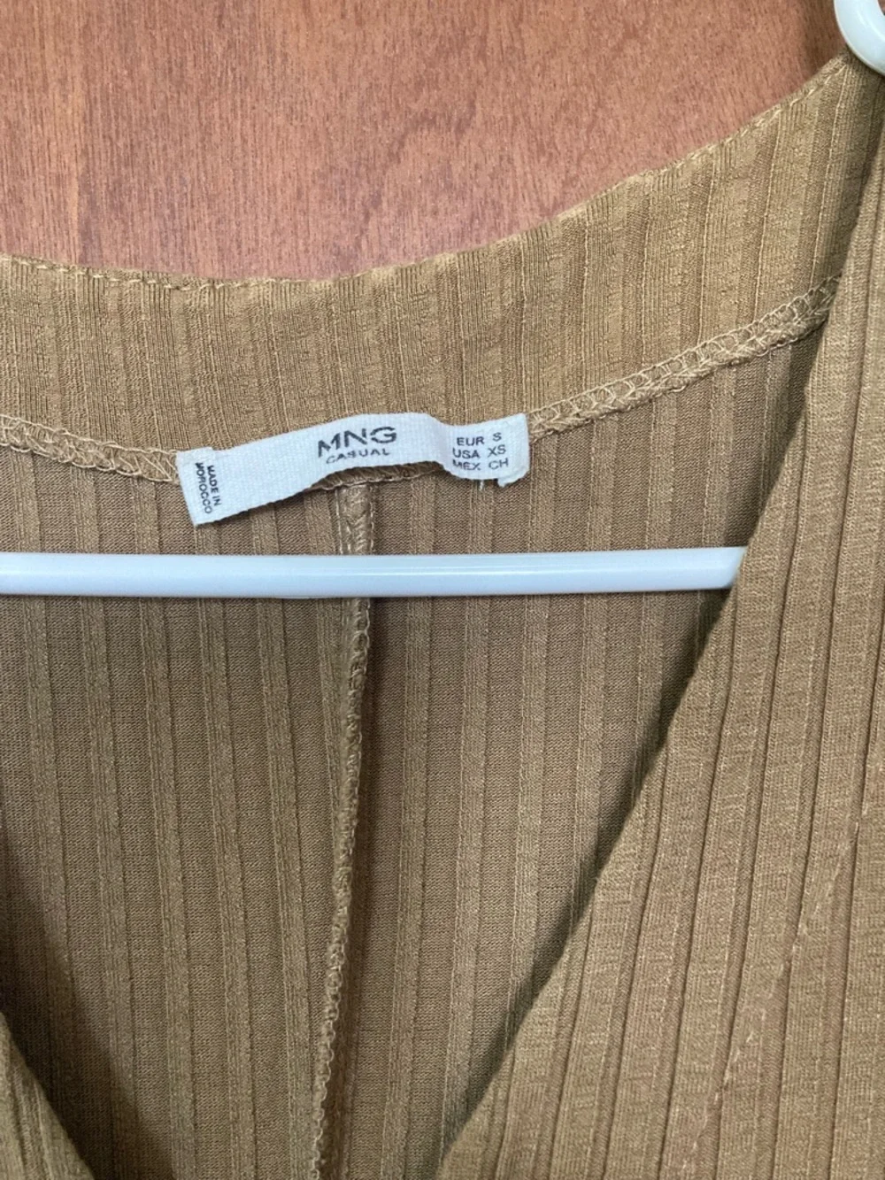 Mango Ribbed Button-Front Maxi Dress - Picture 4 of 6